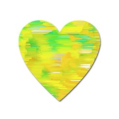 Colorful Multicolored Maximalist Abstract Design Heart Magnet by dflcprintsclothing