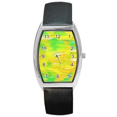 Colorful Multicolored Maximalist Abstract Design Barrel Style Metal Watch by dflcprintsclothing