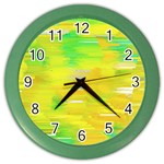 Colorful Multicolored Maximalist Abstract Design Color Wall Clock Front