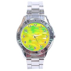 Colorful Multicolored Maximalist Abstract Design Stainless Steel Analogue Watch by dflcprintsclothing