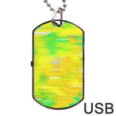 Colorful Multicolored Maximalist Abstract Design Dog Tag Usb Flash (one Side) by dflcprintsclothing