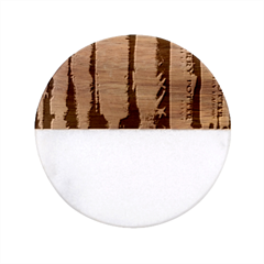 Vintage Collection Book Classic Marble Wood Coaster (round) 