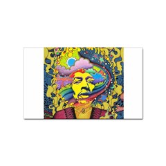 Psychedelic Rock Jimi Hendrix Sticker (rectangular) by Jancukart