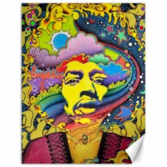 Psychedelic Rock Jimi Hendrix Canvas 12  X 16  by Jancukart