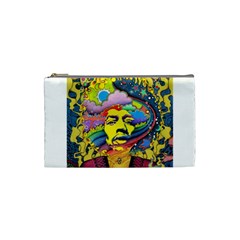 Psychedelic Rock Jimi Hendrix Cosmetic Bag (small) by Jancukart