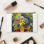 Psychedelic Rock Jimi Hendrix Cosmetic Bag (Medium) Back