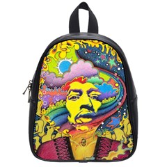 Psychedelic Rock Jimi Hendrix School Bag (small) by Jancukart