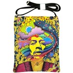 Psychedelic Rock Jimi Hendrix Shoulder Sling Bag Front