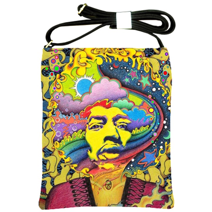 Psychedelic Rock Jimi Hendrix Shoulder Sling Bag