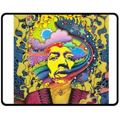 Psychedelic Rock Jimi Hendrix Fleece Blanket (medium)