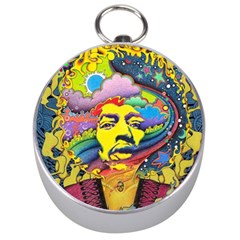 Psychedelic Rock Jimi Hendrix Silver Compasses