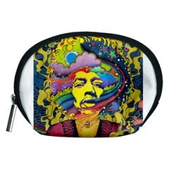 Psychedelic Rock Jimi Hendrix Accessory Pouch (medium) by Jancukart