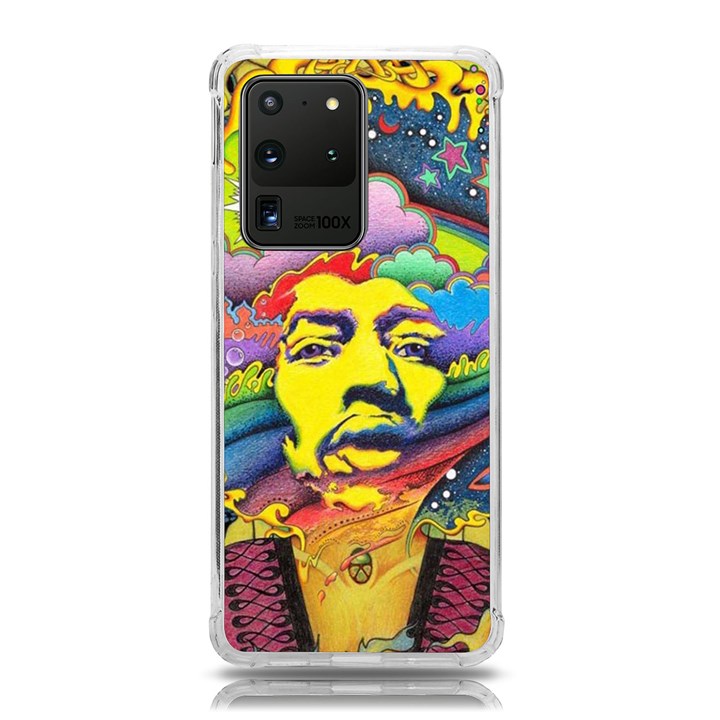 Psychedelic Rock Jimi Hendrix Samsung Galaxy S20 Ultra 6.9 Inch TPU UV Case