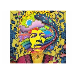 Psychedelic Rock Jimi Hendrix One Side Premium Plush Fleece Blanket (extra Small)