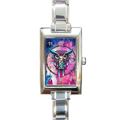 Owl Dreamcatcher Rectangle Italian Charm Watch by Jancukart