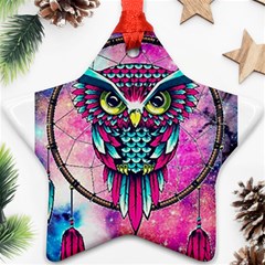 Owl Dreamcatcher Ornament (star)