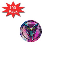 Owl Dreamcatcher 1  Mini Buttons (100 Pack) 