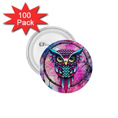 Owl Dreamcatcher 1 75  Buttons (100 Pack) 