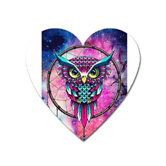 Owl Dreamcatcher Heart Magnet