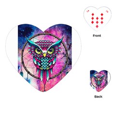 Owl Dreamcatcher Playing Cards Single Design (heart)