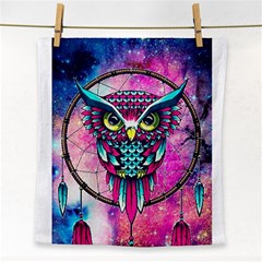 Owl Dreamcatcher Face Towel by Jancukart