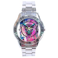 Owl Dreamcatcher Stainless Steel Analogue Watch