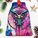 Owl Dreamcatcher Bell Ornament (Two Sides) Back