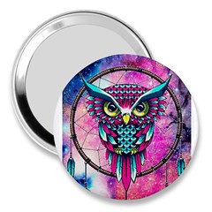 Owl Dreamcatcher 3  Handbag Mirrors