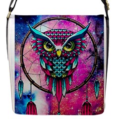 Owl Dreamcatcher Flap Closure Messenger Bag (s)