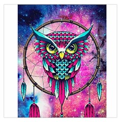 Owl Dreamcatcher Square Satin Scarf (36  X 36 )