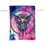 Owl Dreamcatcher Lightweight Drawstring Pouch (XL) Back