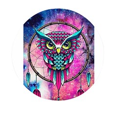 Owl Dreamcatcher Mini Round Pill Box (pack Of 3) by Jancukart