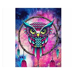 Owl Dreamcatcher One Side Premium Plush Fleece Blanket (small)