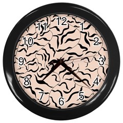 Leaves Plants Poster Drawing Wall Clock (black) by Ravend