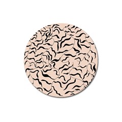 Leaves Plants Poster Drawing Magnet 3  (round) by Ravend