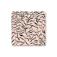 Leaves Plants Poster Drawing Square Magnet by Ravend