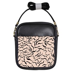 Leaves Plants Poster Drawing Girls Sling Bag by Ravend