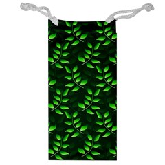 Branches Nature Green Leaves Sheet Jewelry Bag by Ravend