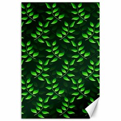 Branches Nature Green Leaves Sheet Canvas 24  X 36  by Ravend