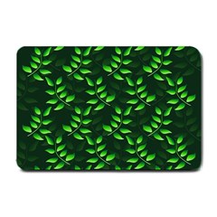 Branches Nature Green Leaves Sheet Small Doormat by Ravend