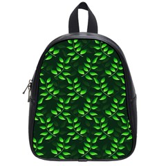 Branches Nature Green Leaves Sheet School Bag (small) by Ravend