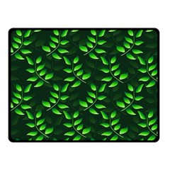 Branches Nature Green Leaves Sheet One Side Fleece Blanket (small) by Ravend