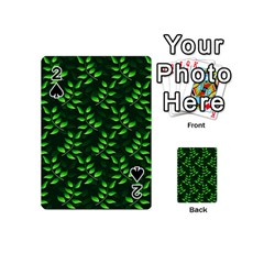 Branches Nature Green Leaves Sheet Playing Cards 54 Designs (mini) by Ravend