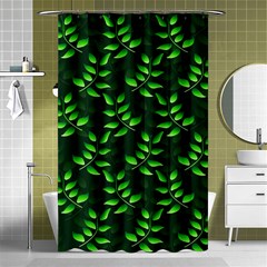 Branches Nature Green Leaves Sheet Shower Curtain 48  X 72  (small)  by Ravend