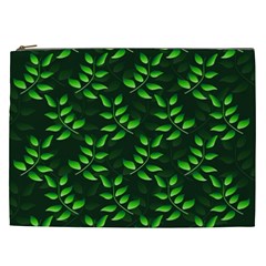 Branches Nature Green Leaves Sheet Cosmetic Bag (xxl) by Ravend