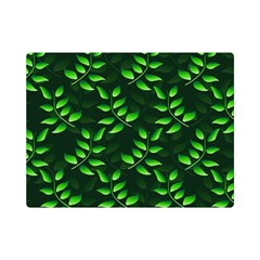 Branches Nature Green Leaves Sheet One Side Premium Plush Fleece Blanket (mini) by Ravend