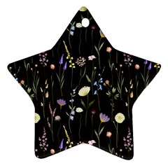 Flowers Floral Pattern Floral Print Ornament (star)