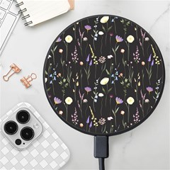 Flowers Floral Pattern Floral Print Wireless Fast Charger(black)