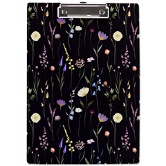 Flowers Floral Pattern Floral Print A4 Acrylic Clipboard by Ravend