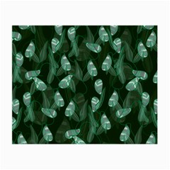 Plants Leaves Flowers Pattern Small Glasses Cloth (2 Sides) by Ravend